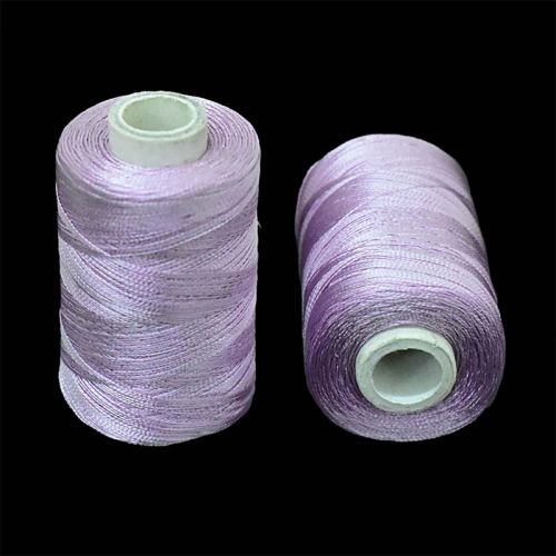 Embroidery and Jewelry Making Embroiderymaterial Art Silk Threads for Craft 2 Rolls, Cream Color 