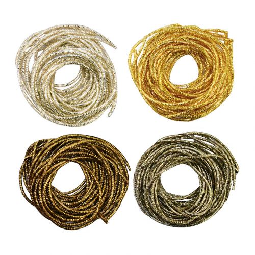 HONCHO Large Bullion Wire Tassels, Gold and Silver