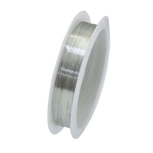 Ohfruit 1 Roll Metal Wire Long-lasting High Tenacity Artistic Floral Colored Jewelry Beading Wire for Packaging Black 5m 