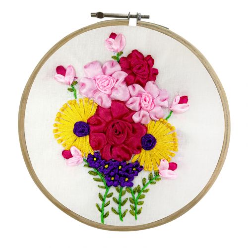Embroidery Kit for Beginners Adults, Floral Plant Pattern,Cross Stitch Kits  Set,DIY Embroidery Starter Kits,Easy for The Embroidery Beginners to Learn  