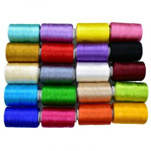Embroiderymaterial Art Silk Threads for Craft Pack of 10 Rolls Embroidery and Jewelry Making Combo Pack 
