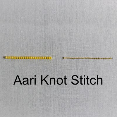 How Aari Knots prevent Beading and Embroidery from Unravelling