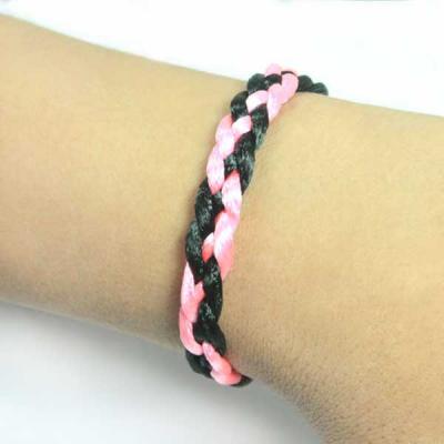 Step-by-Step Instruction for making 4-stranded Bracelet (Friendship Band) with Satin Cord